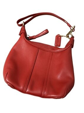 ✨❤️Vintage Coach 90’s Authentic RARE Red Leather Mini Amanda Shoulder Bag 6953